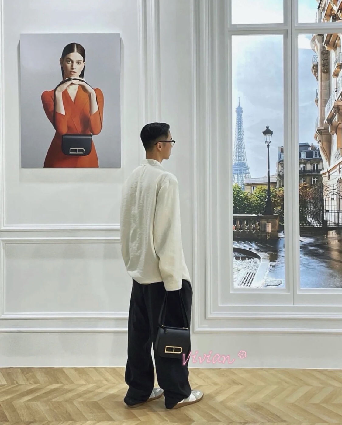 델보 크로스바디백 블랙